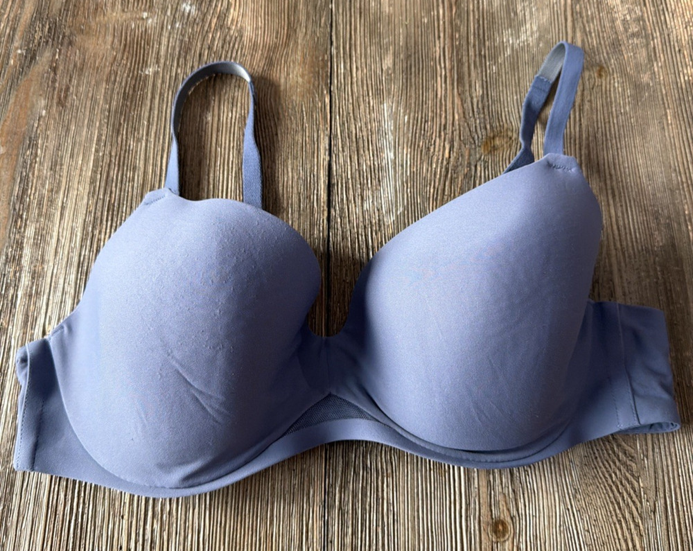 Soma Bodify Perfect Coverage Bra blue 36C Underwire Adjustable full coverage